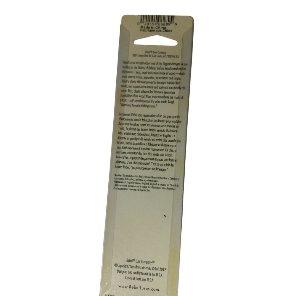 Rebel Saltwater Super Pop-R Topwater Fishing Lure 4.5" Pearl White Gamefish NEW - Picture 4 of 4